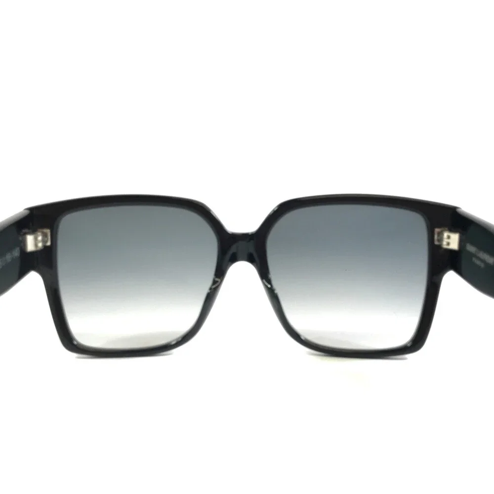 Saint Laurent Sunglasses SLM9 002 Black Oversized Square w/ Gray Gradient Lenses